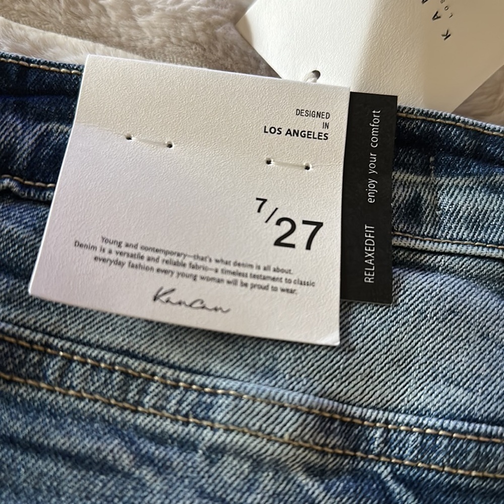 7/27 relaxed fit Kancan non-distressed jeans - Picture 7 of 10